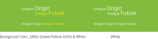 Backgroud Color_SKKU Green/Yellow 100% & White White
