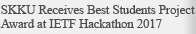 SKKU Receives Best Students Project Award at IETF Hackathon 2017