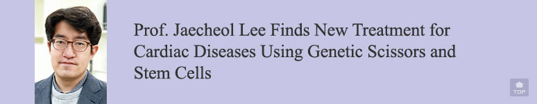 Prof. Jaecheol Lee Finds New Treatment for Cardiac Diseases Using Genetic Scissors and Stem Cells