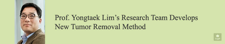 Prof. Yongtaek Lim's Research Team Develops New Tumor Removal Method