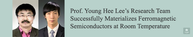 Prof. Young Hee Lee's Research Team Successfully Materializes Ferromagnetic Semiconductors at Room Temperature