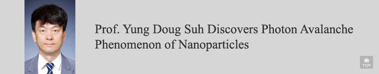 Prof. Yung Doug Suh Discovers Photon Avalanche Phenomenon of Nanoparticles